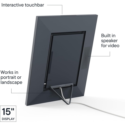 Aura Walden 15" Wi-Fi Digital Photo Frame (AF110-MBLK) by AURA - Open Box condition - Image 5