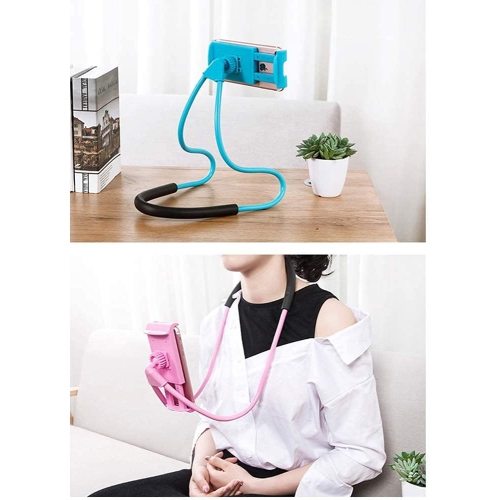 Leisure Desktop Mobile Phone Holder Tablet Lazy Universal Neck Hanging Creative Portable Car Holder Lazy Hanging on the Neck Rotating Neck Support