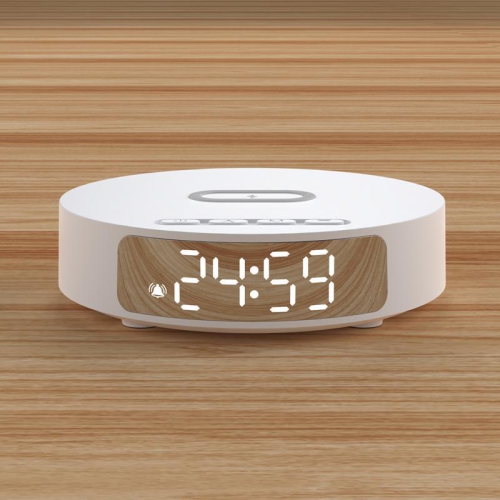 Réveille-matin avec haut-parleur Bluetooth, numérique, chargeur sans fil moderne, écran LED, cadeau de musique, Réveille-matin à chargement sans fil