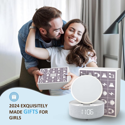 Réveille-matin avec haut-parleur Bluetooth, numérique, chargeur sans fil moderne, écran LED, cadeau de musique, Réveille-matin à chargement sans fil