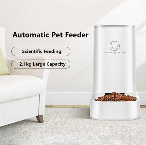 Automatic Feeder 2.1kg Pet Food Feeder, Small Pet Feeder Self Dispensing, Polypropylene Material, Suitable for Cats and Dogs