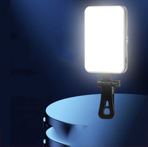 Nouvelle caméra LED remplissage lumière téléphone mobile clip photographie vidéo blog portable poche lumière trois couleurs RVB modèle de chargement