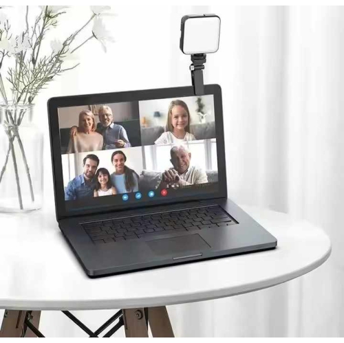 Nouvelle caméra LED remplissage lumière téléphone mobile clip photographie vidéo blog portable poche lumière trois couleurs RVB modèle de chargement