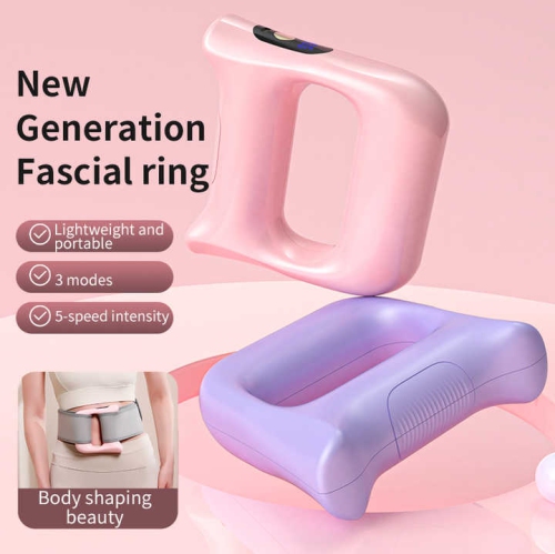 Mini Fascia Ring Massager Pro - Yoga + Fascia Gun + Vibration 3-in-1! Long-lasting charging, deep relaxation of the whole body! Purple