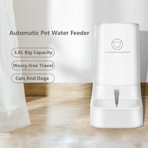 Automatic water feeder, 1 approx. 3.8L water dispenser, small pet water dispenser with automatic dispensing function, suitable for cats, dogs and