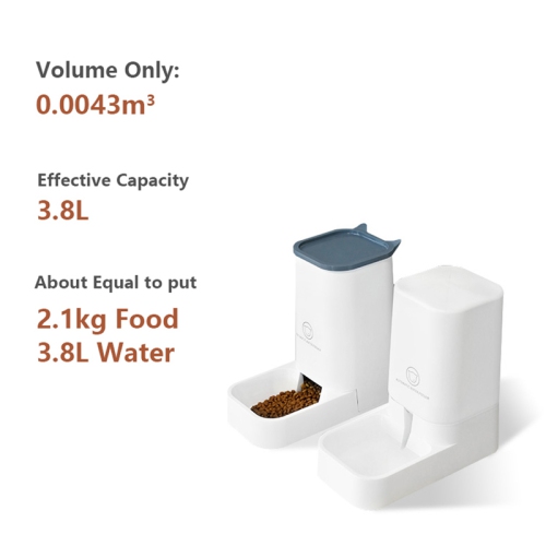 Automatic water feeder, 1 approx. 3.8L water dispenser, small pet water dispenser with automatic dispensing function, suitable for cats, dogs and