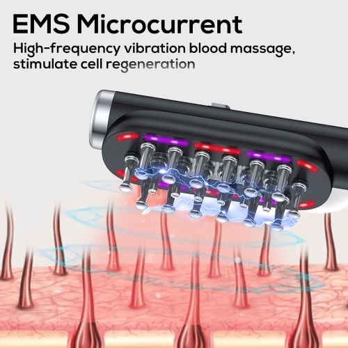 Black technology hair care instrument RF radio frequency + EMS microcurrent hair care comb | anti-hair loss + scalp anti-aging | smart medical