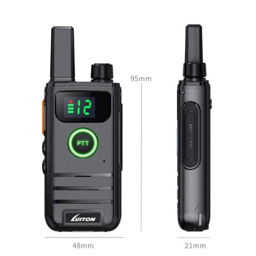 Ultra-thin mini intercom micro wireless outdoor hotel restaurant civilian handheld small intercom high power single black