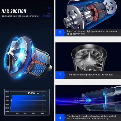 120W Car Vacuum Cleaner 4 in 1 with Light Air Pump High Power Car Vacuum Cleaner 120W Car Vacuum Cleaner with LED Light Wet and Dry Handheld Vacuum