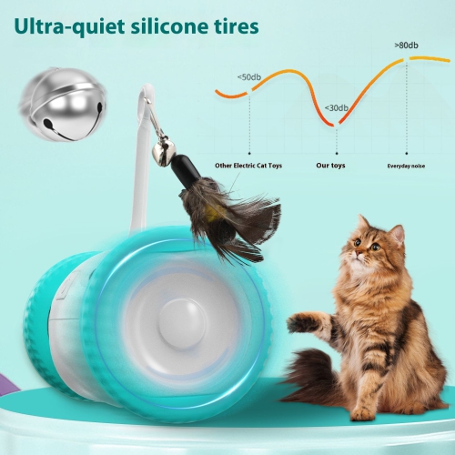 Smart gravity running sports car electric cat toy | cat self-entertainment artifact | 360° rotation + variable speed mode | hands-free electric cat