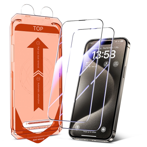 iPhone 16 ProMax Privacy Screen Protector Auto Alignment Kit Screen Protector Made of Top Quality Tempered Glass