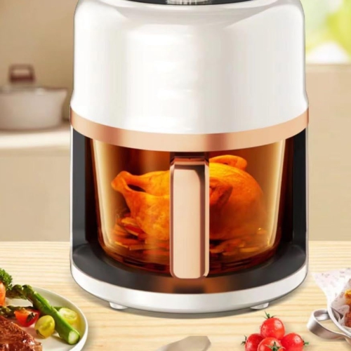 Flip-free air fryer household glass fully automatic multi-function large-capacity electric fryer air fryer household large-capacity intelligent