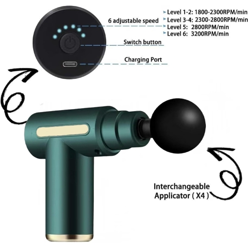 Fascia gun muscle relaxer électrique vibration silencieux pistolet de massage épaule cou jambe masseur de taille LCD modèle