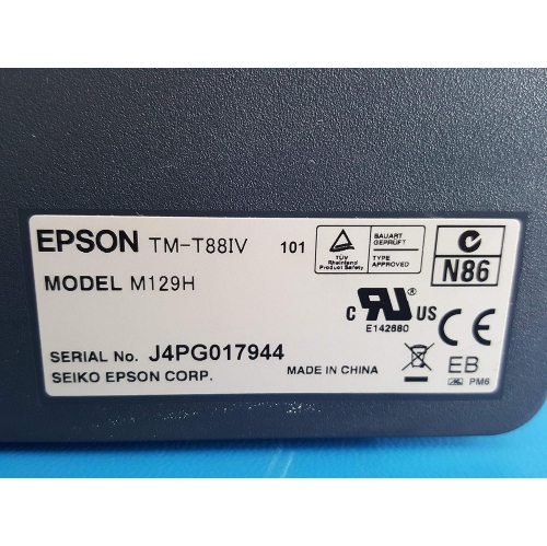 Refurbished . Epson TM-T88IV Model M129H POS Direct Thermal Receipt Printer USB / Ethernet Port , Dark Gray - Printer Only No Power Supply.