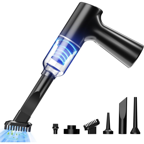 [Starry Black] 4000PA ● Strong suction ● Four-in-one suction, blowing, pumping and charging [Wireless] Powerful car vacuum cleaner Portable cleaning