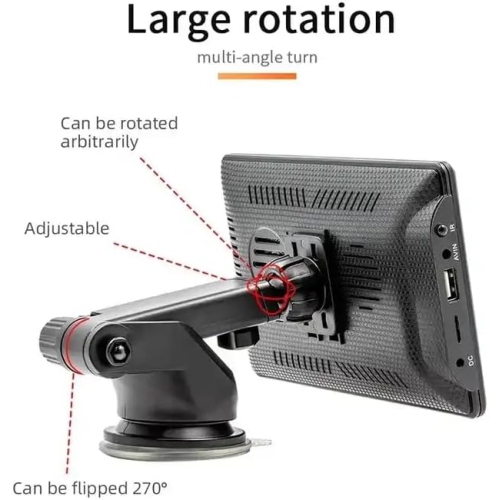 7 po CarPlay Portable Car Bluetooth MP5 HD Vue arrière PND Navigation voiture HD Portable à écran tactile Récepteur audio pour l'auto,