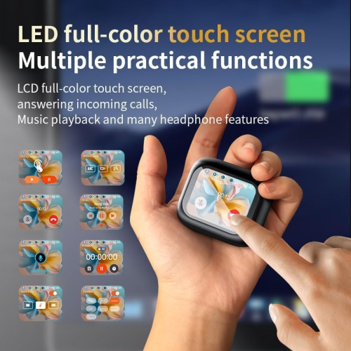 Touch Screen Active Noise Cancelling Earbuds Full Color Touch Screen ANC+ENC Wireless Noise Cancelling Bluetooth Headphones Multi-Function TWS In-Ear