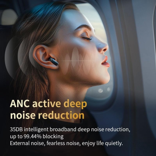Touch Screen Active Noise Cancelling Earbuds Full Color Touch Screen ANC+ENC Wireless Noise Cancelling Bluetooth Headphones Multi-Function TWS In-Ear