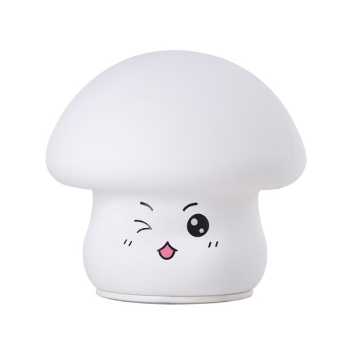 THE WAY  Colorful Starry Sky Silicone Mushroom Night Light, Led Smart Bedside Eye Protection Desk Lamp, Pat Lamp Creative Gift - Qiao Mushroom