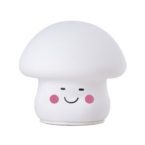 THE WAY  Colorful Starry Sky Silicone Mushroom Night Light, Led Smart Bedside Eye Protection Desk Lamp, Pat Lamp Creative Gift - Shy Mushroom