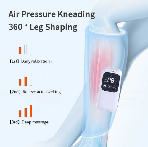 New Calf Massager Hot Compress Multifunctional Massager Vibration Shaping Leg Massager - Double Legs with Packaging