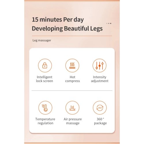 New Calf Massager Hot Compress Multifunctional Massager Vibration Shaping Leg Massager - Double Legs with Packaging