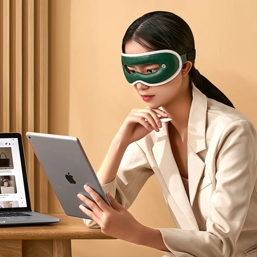 Appareil de massage pour les yeux Window Vision de 3D pour soulager la fatigue oculaire Massage intelligent compresse chaude et froide Masque pour