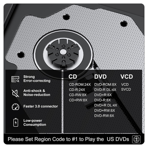 USB external optical drive laptop dvd burner optical drive player portable cd - style 1