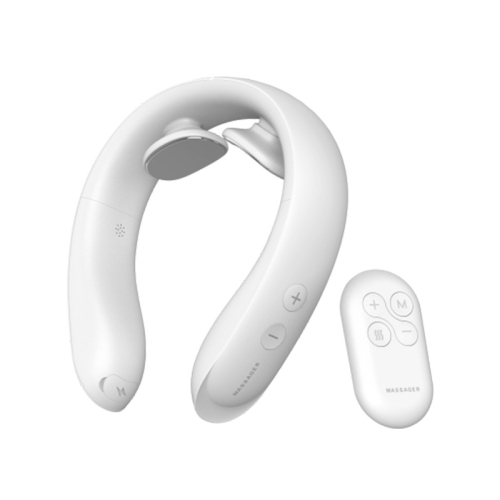 Cervical Massager Neck Multifunctional Spine Neck and Shoulder Hot Compress Physiotherapy Cervical Massager - White - K602 - English manual/English