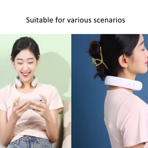 Cervical Massager Neck Multifunctional Spine Neck and Shoulder Hot Compress Physiotherapy Cervical Massager - White - K602 - English manual/English