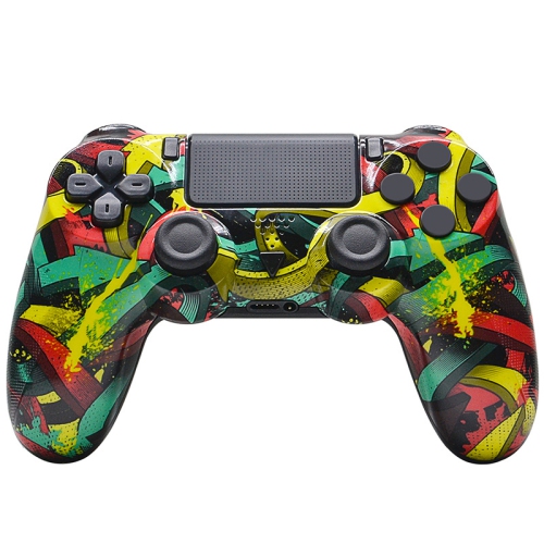 Nouvelle manette de jeu sans fil P4 compatible avec l'impression par transfert d'eau du pavé tactile P4/Pro/Slim/PC - flèche
