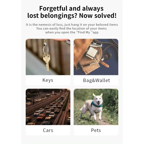 Appareil intelligent anti-perte dédié Apple, localisateur de recherche global, portefeuille porte-clés aînés dispositif de suivi anti-perte - jaune