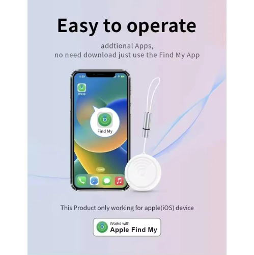 Appareil intelligent anti-perte dédié Apple, localisateur de recherche global, portefeuille porte-clés aînés dispositif de suivi anti-perte - jaune
