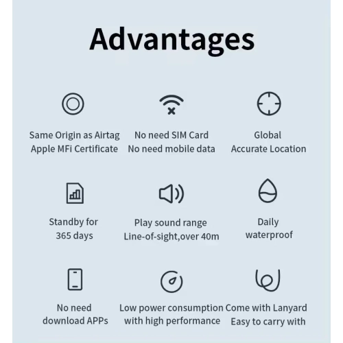 Appareil intelligent anti-perte dédié Apple, localisateur de recherche global, portefeuille porte-clés aînés dispositif de suivi anti-perte - jaune