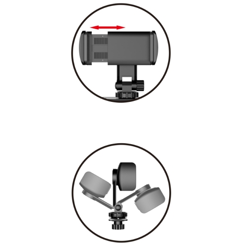Live tripod accessories multi-position clamps one-way bracket cross bar metal rotating mobile phone holder - metal cross bar multi-position clamps