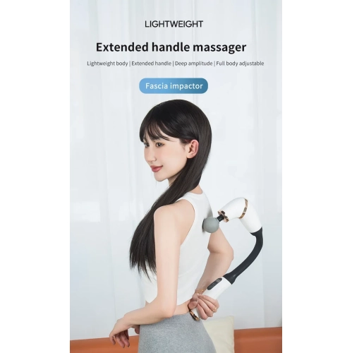 Popular long-handled fascia gun, elbow massager, muscle, cervical spine, back, full body rehabilitation therapy, Starry Black