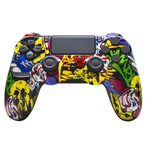 Nouvelle manette de jeu sans fil P4 compatible avec P4/Pro/Slim/PC Touch pad water transfer Printing - Joker