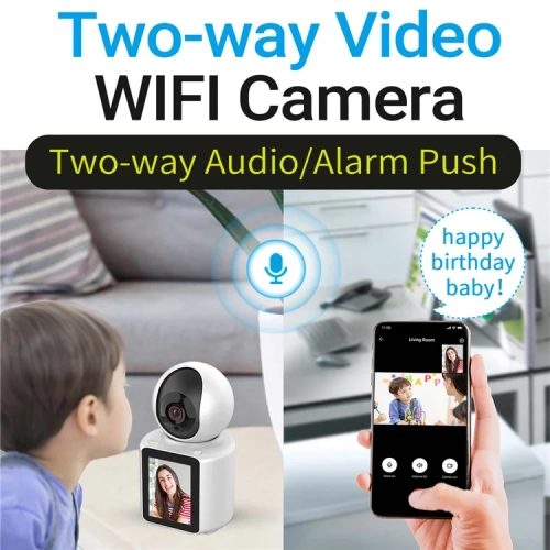 Home security camera, child care camera, HD smart voice and video call monitoring, two-way audio baby/pet monitor