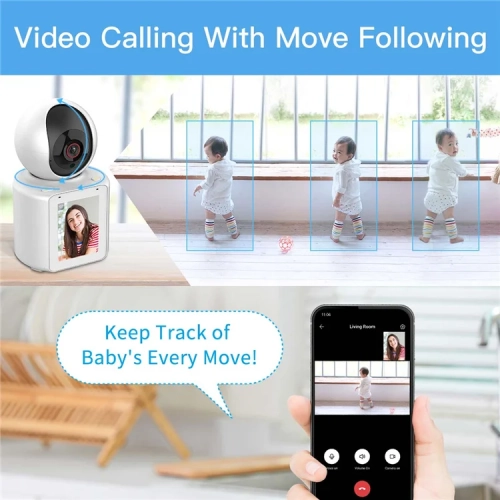 Home security camera, child care camera, HD smart voice and video call monitoring, two-way audio baby/pet monitor