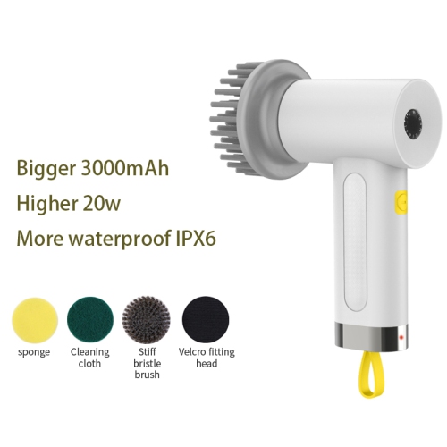 Handheld Electric Cleaning Brush, Household Toilet Cleaning Artifact Kitchen Cleaning Brush Multi-function Dishwasher Cleaner USB Handheld Bathtub