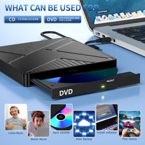 USB external optical drive laptop dvd burner optical drive player portable cd - style 2