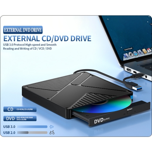 USB external optical drive laptop dvd burner optical drive player portable cd - style 2