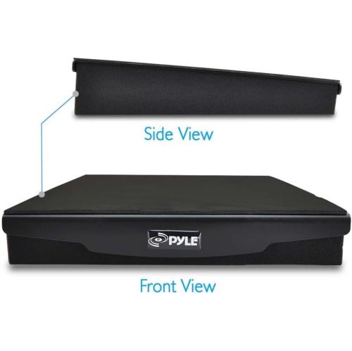 Pyle Sound Dampening Speaker Riser Foam - Audio Acoustic Noise Isolation Platform Pads Recoil Stabilizer w/ Rubber Base Pad For Studio Monitor,