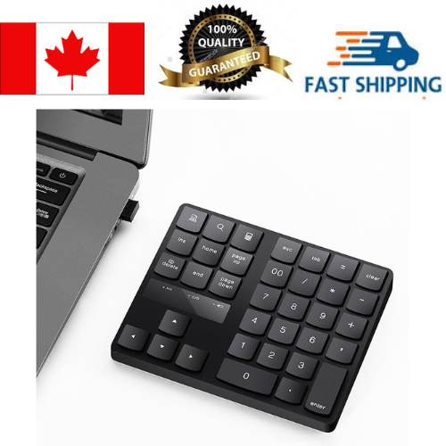 2.4Ghz Wireless 35 Keys Rechargeable battery Numeric Keypad Keyboard_Black