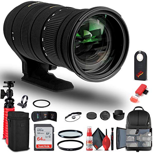 Sigma 50-500mm f/4.5-6.3 APO DG OS HSM Lens for Nikon Bundle
