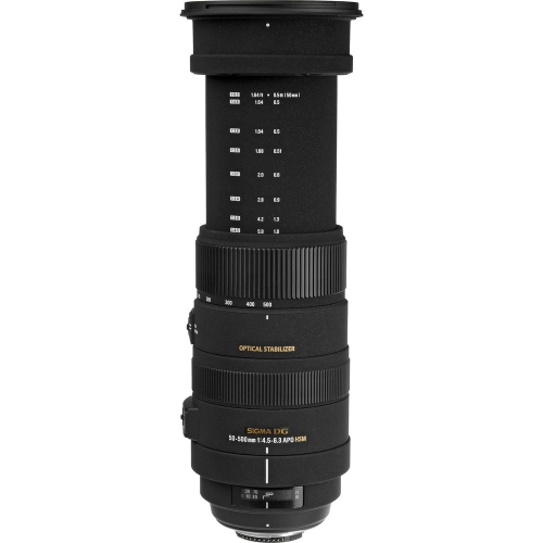Sigma 50-500mm f/4.5-6.3 APO DG OS HSM Lens for Nikon Bundle
