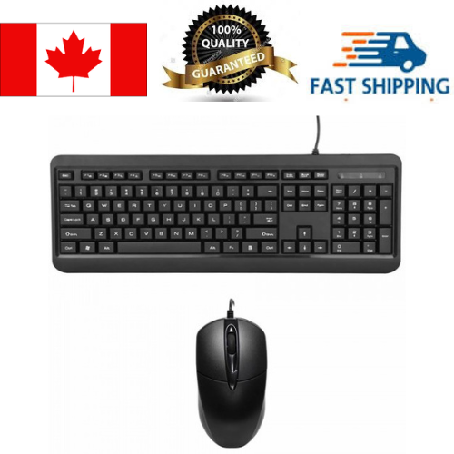TopSync USB Wired Keyboard & Mouse Combo, Black, MK220