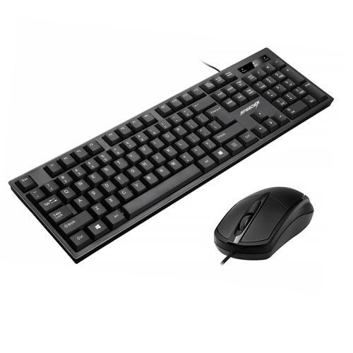 Ensemble clavier et souris avec fil USB 2.0 SMK260 de Speedex pour le bureau_Noir