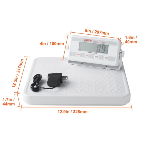 VEVOR 440LBS Capacity Portable Medical Scale, Professional Digital Physician Scale for Weighing, with Anti-slip Platform, 2 Units, Hold & Tare