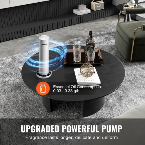 VEVOR 120ml Scent Air Machine for Home, Bluetooth Smart Cold Air Diffuser, 1000sq.ft Waterless Essential Oil Diffuser, Floor Standing Aromatherapy